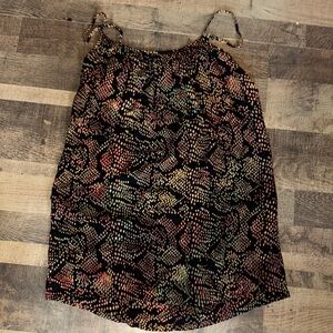 Vibrant Snakeskin Print Cami Top - Size L